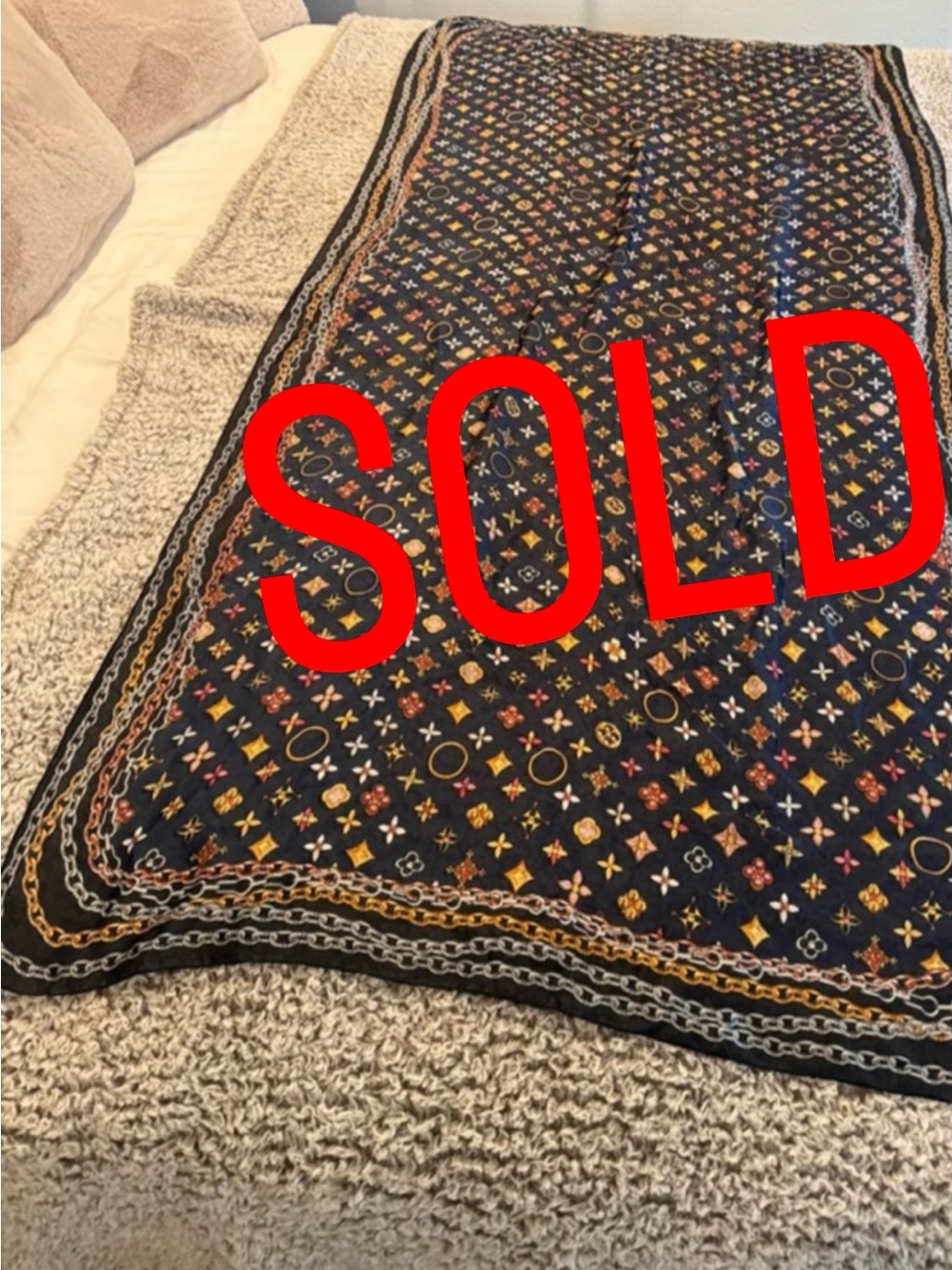 Jeweled Luxury Patterned Extra large Scarf